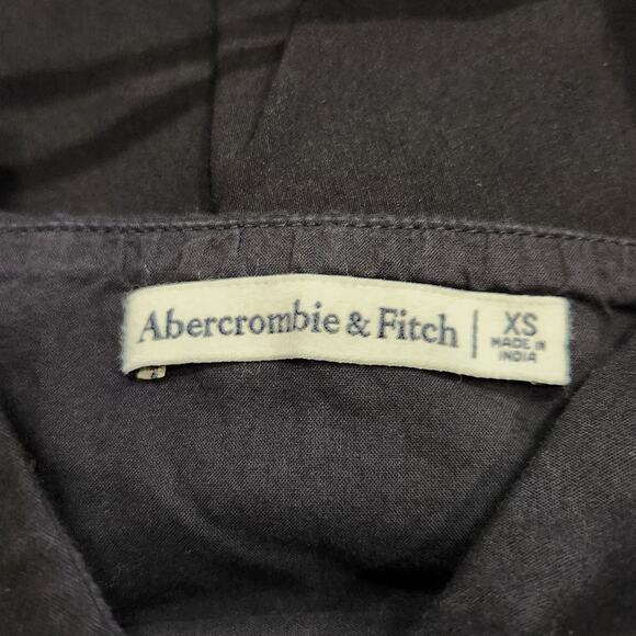 Abercrombie & Fitch Bare Slim Bubble Strap Poplin Top Sleeveless Black Size XS - Picture 7 of 8